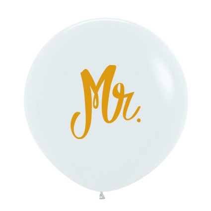 Bruiloft Gouden Mr Reuze Ballon - 61 cm Latex